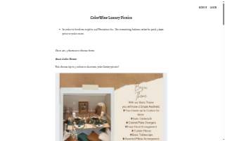 ColorWine Luxury Picnics website