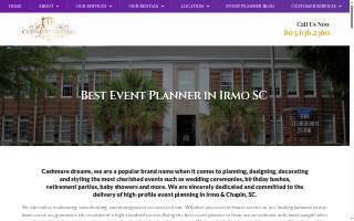 Cashmere Dreams - Irmo Wedding & Event Planner website