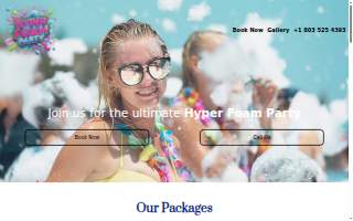 Hyper Foam Party website
