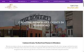 Cashmere Dreams - Winnsboro Wedding & Event Planner website