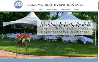 Lake Murray Event Rentals website