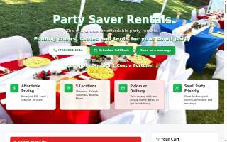 Party Saving Rental of Columbia website