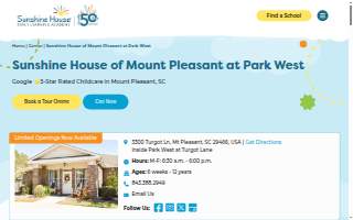 Sunshine House of Mount Pleasant at Park West website