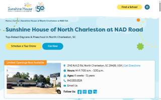 Sunshine House of North Charleston at NAD Road website