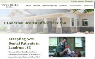 Wood Creek Dental of Landrum website