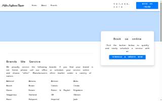 Alpha Appliance Repair website