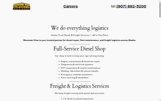 Mountain View Trucking website