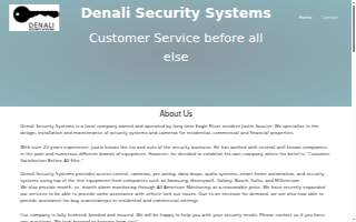 Denali Security Systems of Ambler website