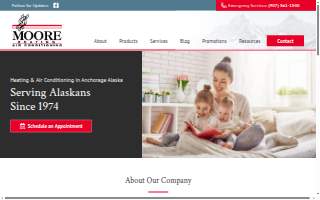 Moore Heating of Anchor Point website