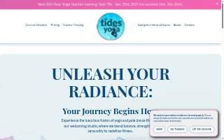 Tides Yoga Studio of Anderson website