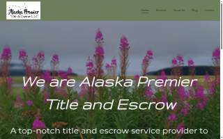 Alaska Premier Title and Escrow website