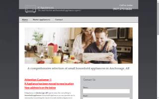 K Appliance Sales & Service website