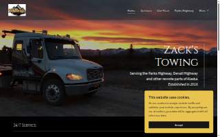 Zack's Towing of Akiak website