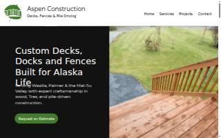 Aspen Construction of Lakes website