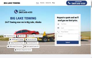 Big Lake Tire Services website