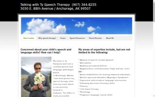 Talking with Ty Speech Therapy LLC of Fort Richardson website