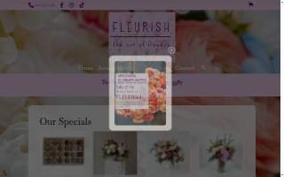 Fleurish, the art of flowers website