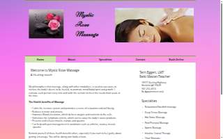 Mystic Rose Massage website