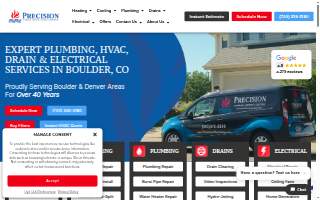 Precision Plumbing & Heating LLC website