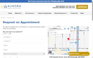 Aurora Family Dentistry website