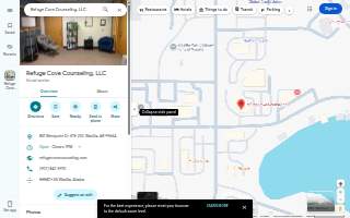 Refuge Cove Counseling, LLC website