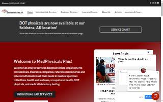 MedPhysicals Plus, LLC website