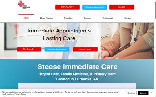 Steese Immediate Care of College website