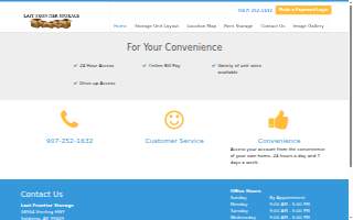 Last Frontier Storage website