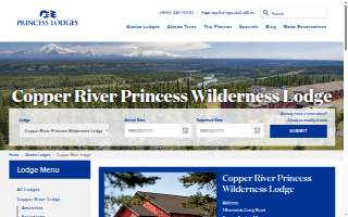 Copper River Princess Wilderness Lodge website