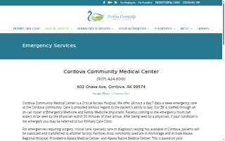 Cordova Community Medical Center: Emergency Room website