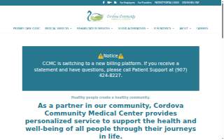 Cordova Community Medical Center website