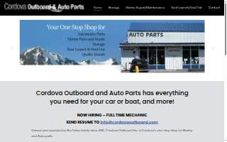 Cordova Outboard and Auto Parts website