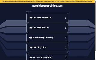 Pawsitive Dog Training of Cordova website