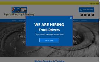 Bigfoot Pumping & Thawing website