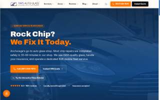 Tim's Auto Glass website