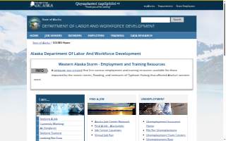 Alaska State Labor Department website