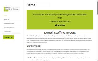 Denali Staffing Group website