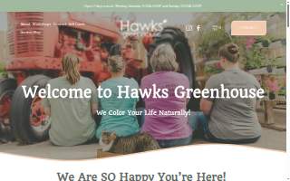 Hawks Greenhouse website