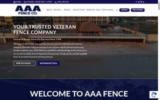 AAA Fence Company and Deck Builders website