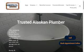 Harmless Plumbing website