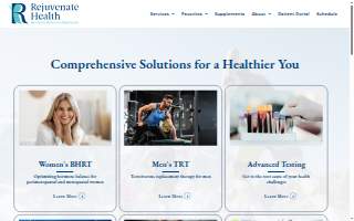 Rejuvenate Health and Wellness website