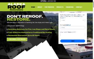 Alaska Roof Restorations of Girdwood website