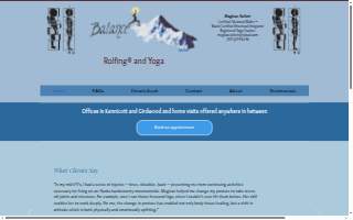 Balance Rolfing and Yoga website