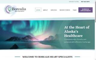 Borealis Heart Specialists website