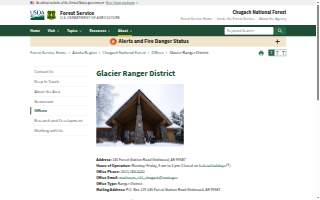 Chugach National Forest Glacier Ranger District website