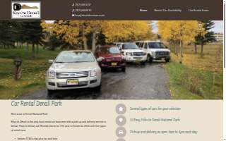 Keys To Denali, car rental website