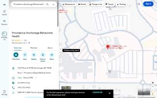 Providence Anchorage Behavioral Health website