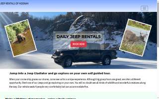 Jeep Rentals Hoonah website