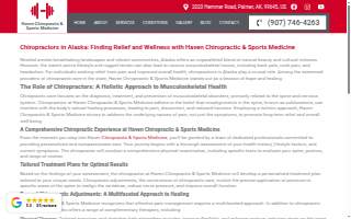 Haven Chiropractic & Sports Medicine website