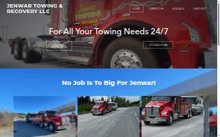 Jenwar Towing & Recovery LLC of Hope website